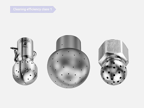 Ball spray nozzles