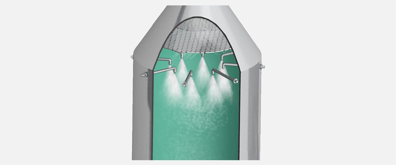 Semi-dry desulphurization