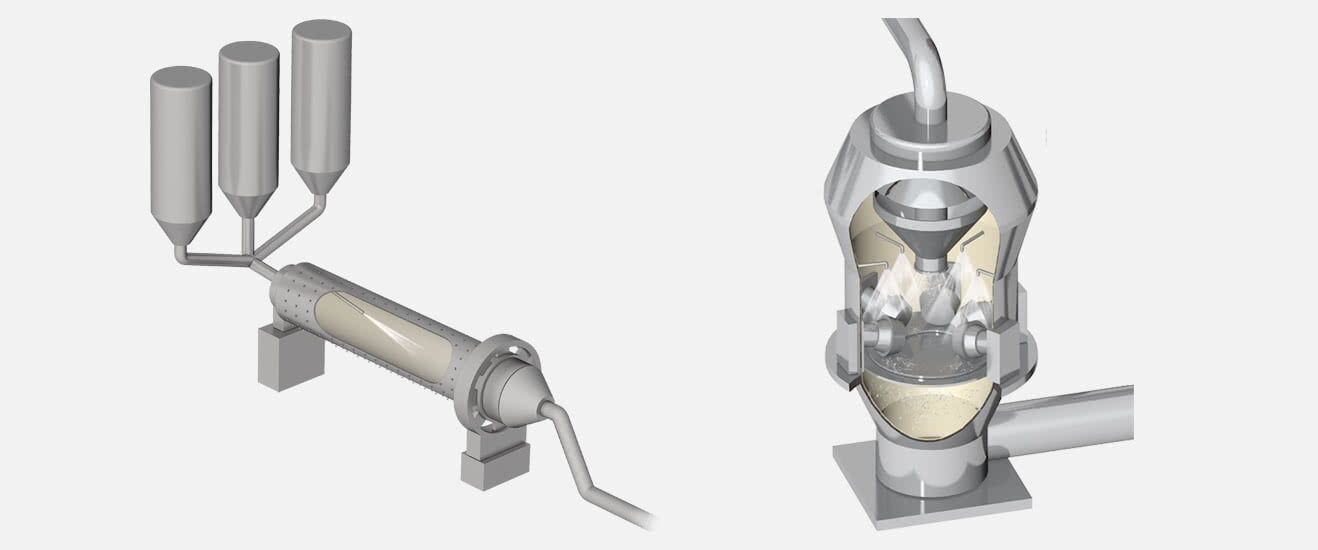 Ball mill and roller mill
