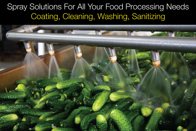 Food Processing Spray Solutions for Coating, Cleaning, Washing and Sanitizing